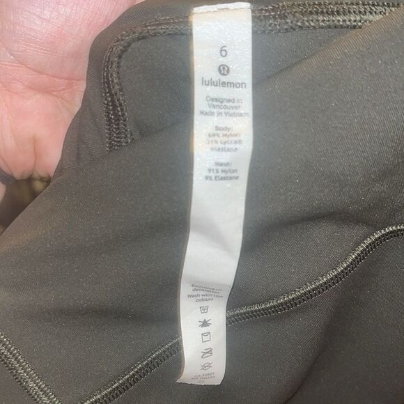 Lululemon Pace Rival Crop *Full-On Luxtreme 22" Dark Olive Size 6 - Picture 8 of 8